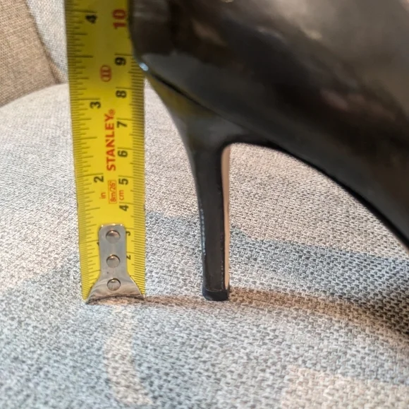 Kate Spade peep toe pumps dark green patent leather size 11 - Picture 7 of 8